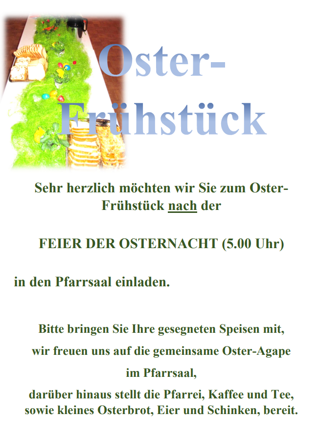 Plakat Osterfrühstück V1